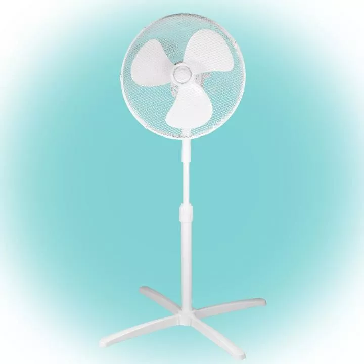 Ventilator de podea, stativ inaltime reglabila 94-124 cm, functie oscilare, inclinare reglabila, 3 trepte viteza, alb - 2 | YEO