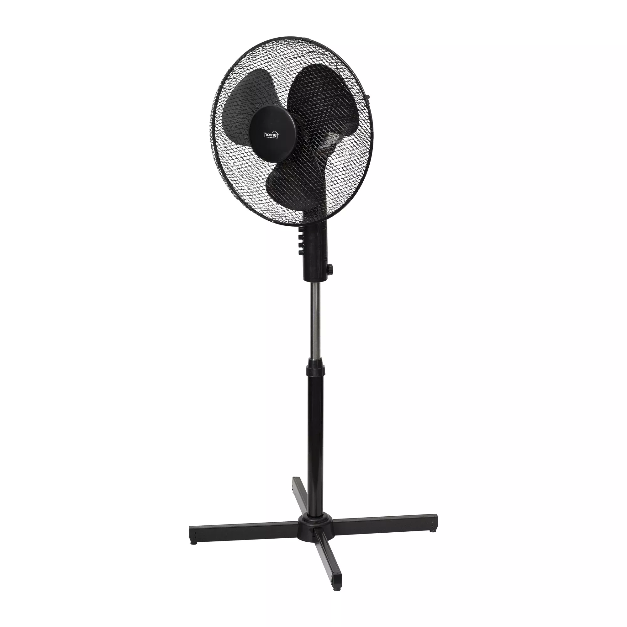 Ventilator de podea cu suport, inaltime reglabila 100-120 cm, oscilatie comutabila, 3 viteze, negru - 1 | YEO