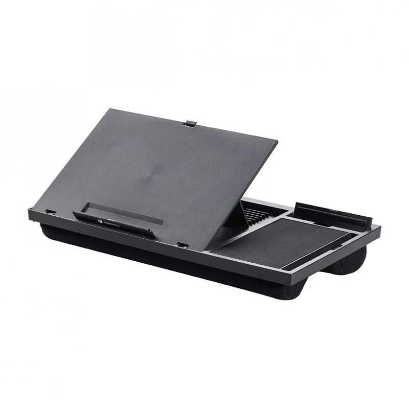 Suport ergonomic laptop, platforma ajustabila in 7 pozitii, stand telefon si stilou, mouse pad, perna genunchi, negru - 2 | YEO