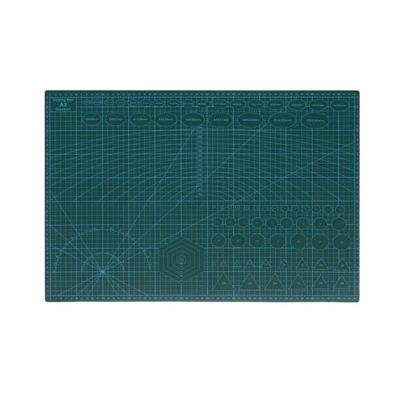 Covoras pentru modelare si taiere, doua fete, A2, reutilizabil, 45x60 cm, PVC, verde