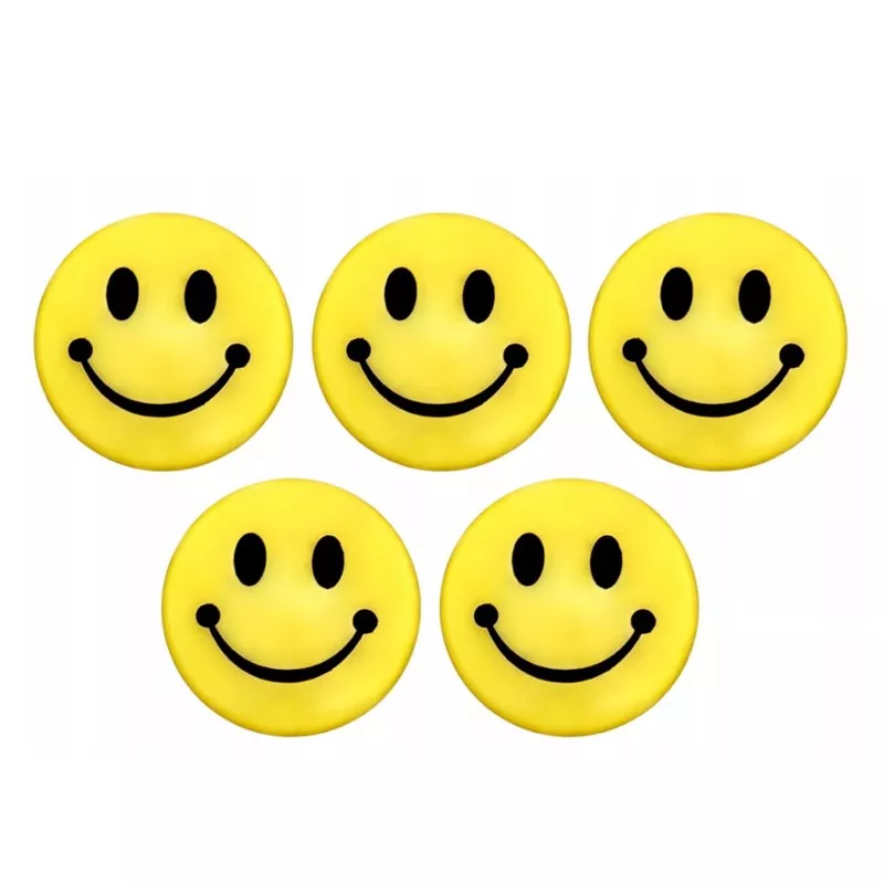 Set 5 magneti pentru tabla magnetica, Smiley Face, diametru 3 cm, diverse culori Albastru - 3 | YEO