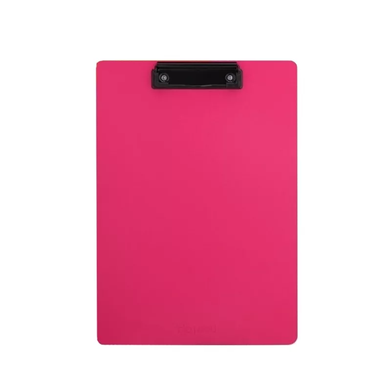 Clipboard A4, colturi rotunjite, textura piele, carton plastifiat, roz neon