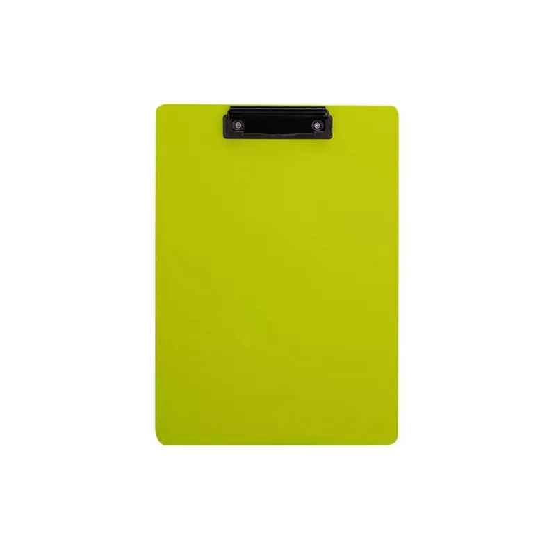 Clipboard simplu, format A4, colturi rotunjite, carton plastifiat, verde neon