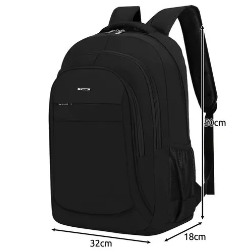 Rucsac ergonomic, capacitate 38 litri, reglabil, 2 compartimente, 2 buzunare, negru, 50x18x32 cm - 1 | YEO