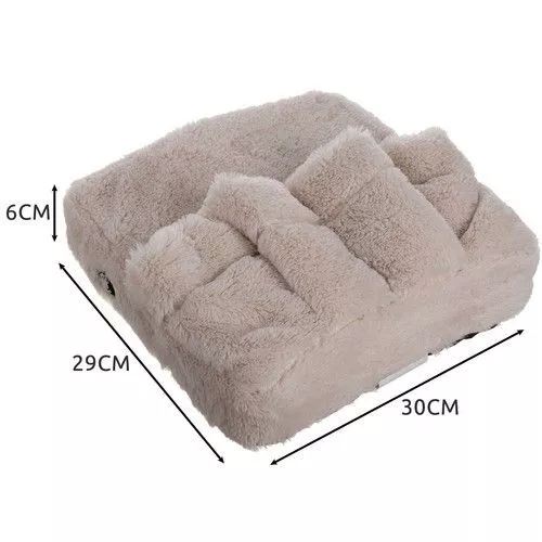 Incalzitor de picioare, talpa antiderapanta, doua moduri de vibratie, baterii, fleece, bej - 1 | YEO