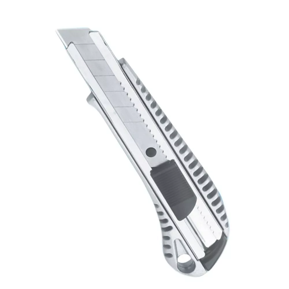 Cutter cu lama retractabila de 18 mm, blocare automata, varf ascutit, metal - 1 | YEO