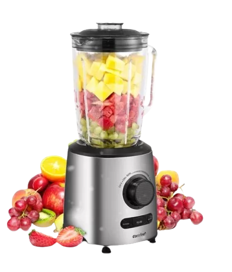 Blender Midea 600W, 1.5L, 21000 rpm, 6 lame, functie smoothie, viteza reglabila, pahar gradat, gri - 1 | YEO