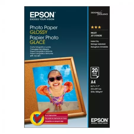 Hartie FOTO Glossy Epson 200 grame format A4 pachet 20 coli