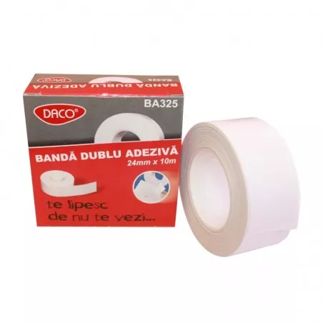 Banda dublu adeziva 24mm x 10m Daco