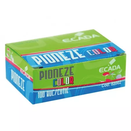 Pioneze colorate Ecada - set 100 bucati