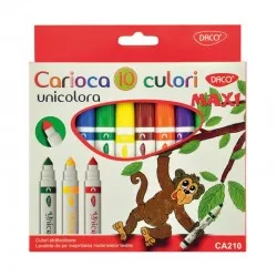 Set carioci Maxi Unicolora Daco 10 culori