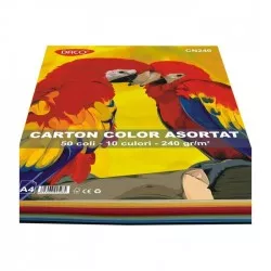 Top 50 coli carton color asortat 240g A4 Daco