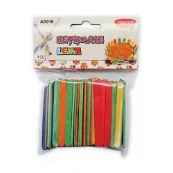 Betisoare de lemn multicolore - set 150 bucati