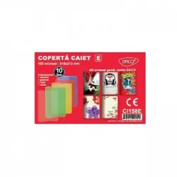 Set 10 coperti pentru caiete A5 150 microni