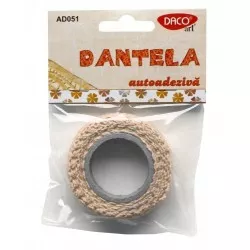 Dantela material textil bumbac autoadeziva