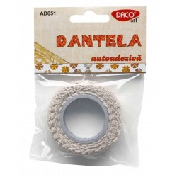 Dantela material textil bumbac autoadeziva