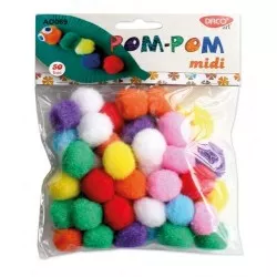 Pom-pom diametru 25mm multicolor