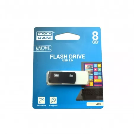 Stick de memorie 8 GB USB 2.0, Good RAM, Black&White