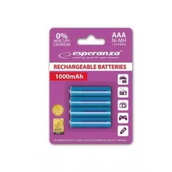 SET 4 ACUMULATORI REINCARCABILI ESPERANZA 1.2V AAA / HR3, 1000mAh