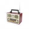 Radio portabil retro, bluetooth, 6W, MP3, USB, SD, 3 benzi AM FM SW, Sal