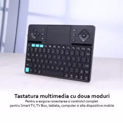 Tastatura Rii K16 multimedia Dual mode cu carcasa din aluminiu