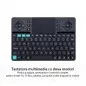 Tastatura wireless Smart TV, PC, tableta, dual mode, carcasa aluminiu, Rii K16, husa