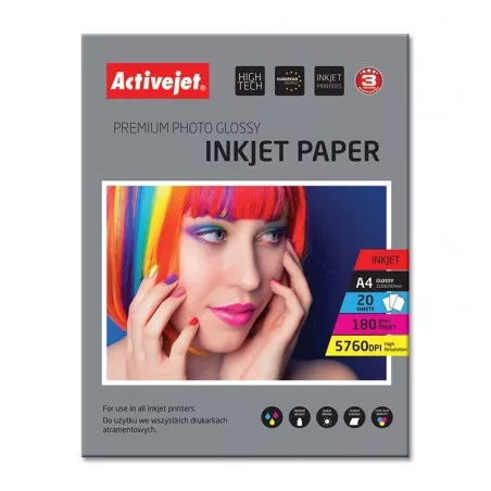 Hartie FOTO A4 Premium, Activejet Glossy 180g