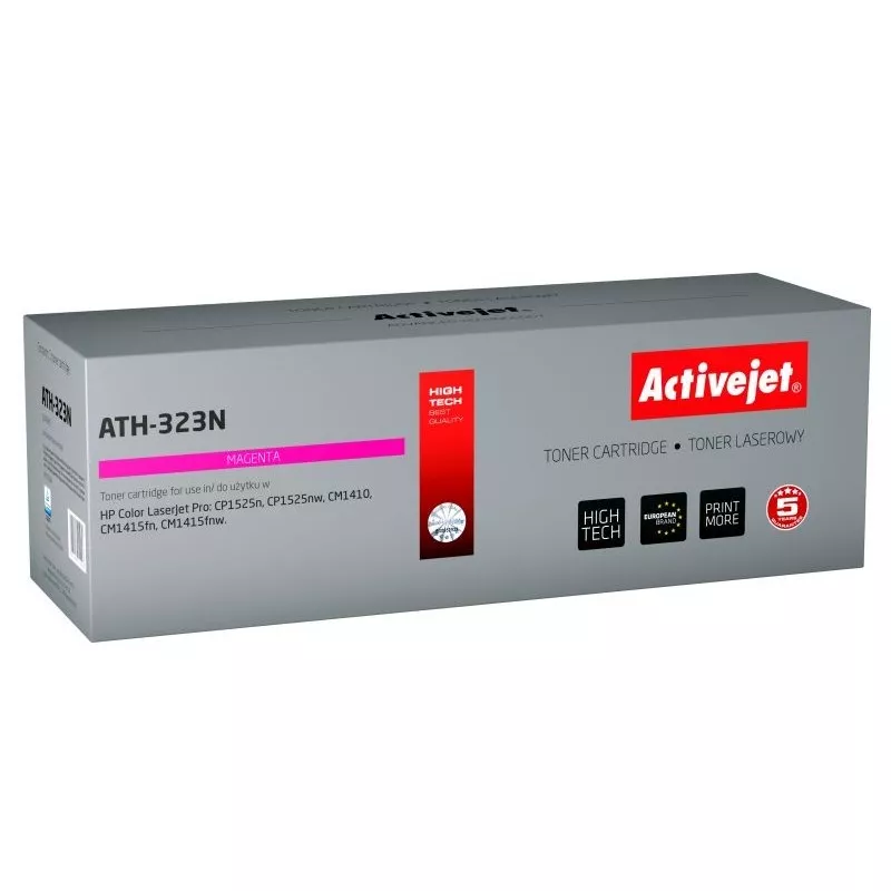 Cartus toner compatibil CE323A 128A Magenta pentru HP, Premium Activejet, Garantie 5 ani