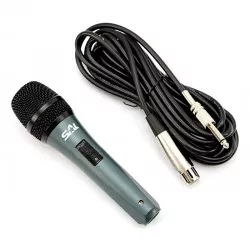 Microfon de mana, metalic, Jack 6.3 mm XLR, SAL M 8