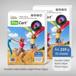 Hartie Foto Matte A4 printabila fata-verso, 220g, top 50 coli