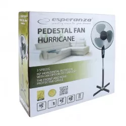 Ventilator cu stativ, 50W, 3 viteze, diametru 40cm, Esperanza Hurricane