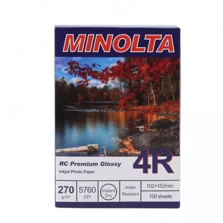 Hartie foto Minolta, 10x15, 270g, RC Premium Glossy, 100 coli