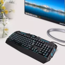 Tastatura multimedia USB  iluminata in 7 culori, Rii RK900