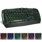 Tastatura gaming USB, cu fir,  iluminata 7 culori, multimedia, Rii RK900