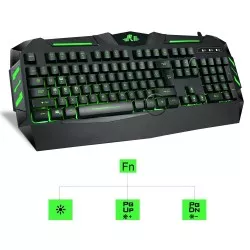 Tastatura multimedia USB  iluminata in 7 culori, Rii RK900