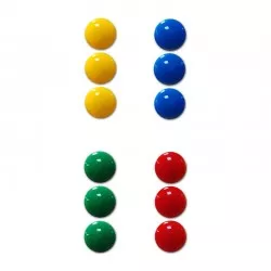 Magneti colorati pentru tabla magnetica, diametru 22mm, set 12 bucati