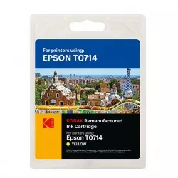 Cartus inkjet original Kodak, compatibil cu Epson T0714, Yellow, 5.5 ml, Premium Kodak