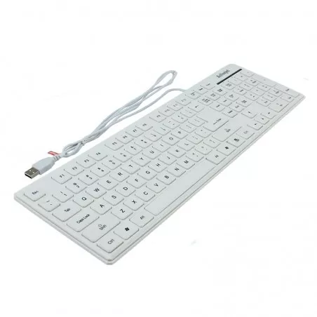 Tastatura Slim dimensiune standard, Activejet, Alb