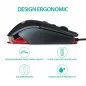 Mouse gaming optic 12000 DPI, cu fir, 7 butoane, USB, LED RGB, Rii