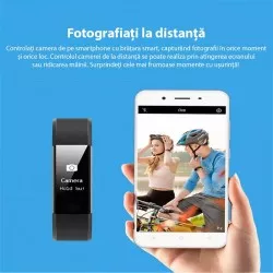 Bratara Smart Watch Fitness SE09S, 14 functii, display OLED, iOS si Android, SOVOGUE