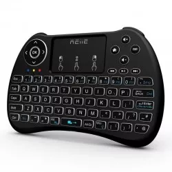 Mini tastatura iluminata, wireless cu touchpad, Reiie H9+