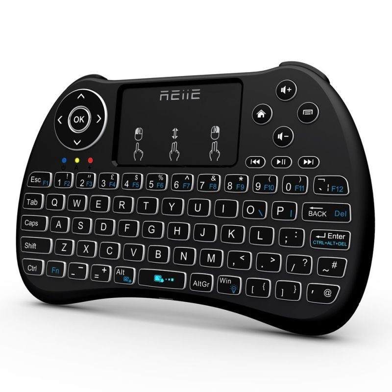 Mini Tastatura Iluminata Wireless Cu Touchpad Reiie H