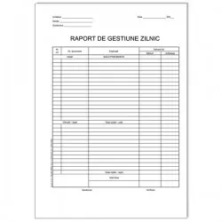 Raport de gestiune zilnic, A4 RS, 2 exemplare, 50 set/bloc