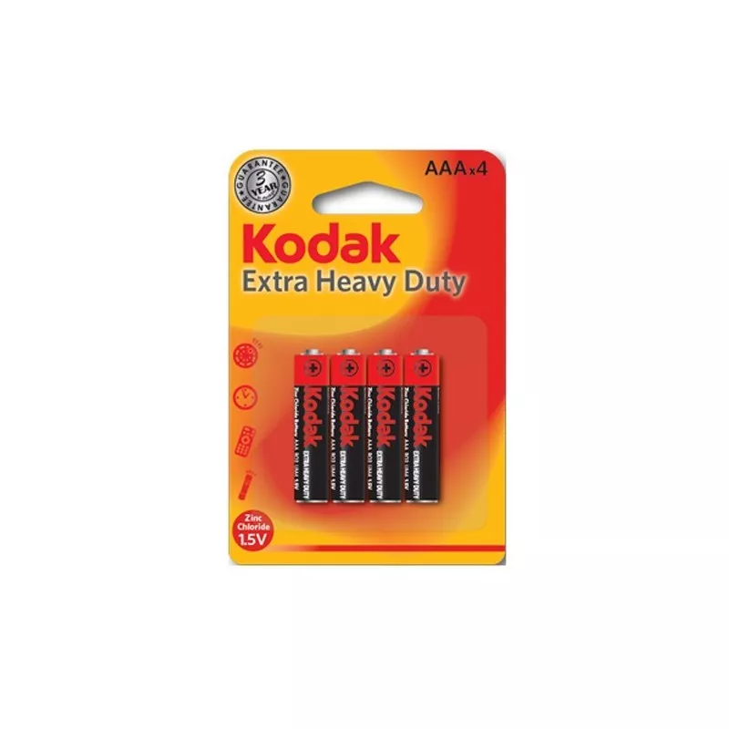 Baterii R3 AAA Kodak Clorura de Zinc, 1.5V,  set 4 bucati