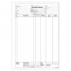 Factura fiscala cu TVA, 3 exemplare, format A4, nepersonalizata