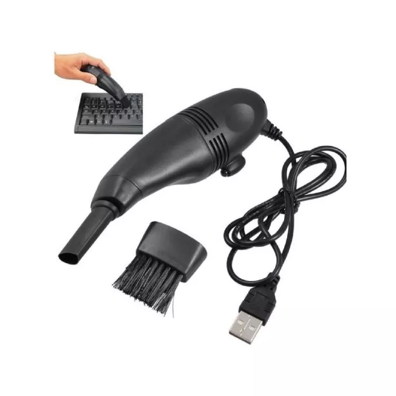 Mini aspirator USB LED, curatare echipamente birou, doua capete, ABS