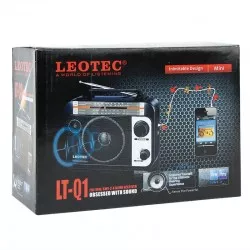 Radio portabil 4 benzi FM/MW/SW1-2, difuzor 5W, jack 3.5 mm, LEOTEC 