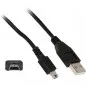 Cablu incarcare si transfer date USB A mini USB, lungime 1 m, negru