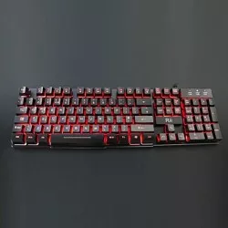 Tastatura Gaming multimedia iluminata in 3 culori, Rii  