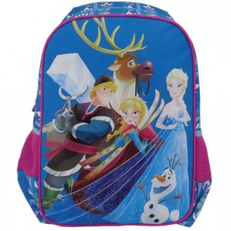 Ghiozdan clasa 0, Frozen, pentru fete, inaltime 38 cm, albastru, Pigna